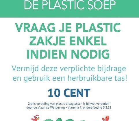 Verbod op gratis plastic zakjes in de slagerij